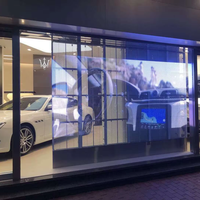 Panneau d'affichage de fenêtre publicitaire écran d'affichage transparent LED sans couture haute luminosité pour vitrine en verre de magasin de détail