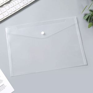 Good Quality Transparent Color Plastic Poly Envelopes A5 Clear File Bags <b>Document</b> <b>Folders</b> Organizers with Snap Button - Product Image 2