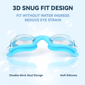 Xiale לוגו מותאם אישית ילדים לשחות משקפי מגן מתכוונן נגד ערפל הגנה חוליית עבור בני נוער בנות בריכה כיף - Product Image 3