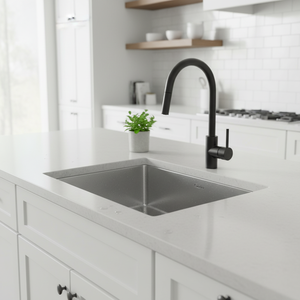 [CALMFORTE] CALMFORTE 550 Sharp Edge <b>Square</b> Bowl PREMIUM HAND MADE SINK with Coni Clear Anti Bacterial <b>Scratch</b> Protection - Product Image 3