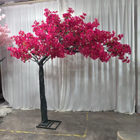 Pohon Sakura Jepang Putih Pink Indoor Outdoor Baru Tiba, Ukuran Besar 8ft, Plastik Buatan untuk Pernikahan Natal Tahun Baru