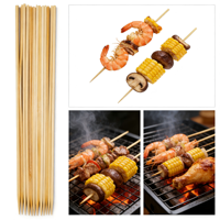 Brochettes de barbecue en bambou naturel écologiques de qualité alimentaire, pointues, biodégradables, portables, pour le camping en plein air, pour grillades au charbon de bois