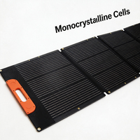 Panneaux solaires portables pliables Tricell 200W 4 plis Mono PERC noirs légers, efficacité 23%