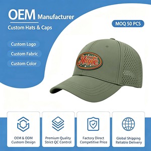 Wholesale <b>Waterproof</b> 7-Panel Performance Golf <b>Hat</b> with Branding Woven Tag Sweat Wicking Breathable Custom Logo Snapback Cap - Product Image 1