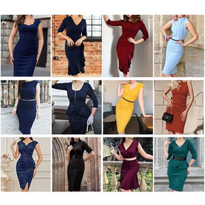 Venta de verano caliente elegante vestido de gasa de línea A para mujer estilo Casual cuello redondo cinturón sin mangas sólido vestido favorito de las señoras - Product Image 6