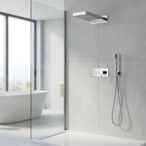 Sistema de Ducha Cromado Empotrado de Gran Venta, Conjunto de Ducha Cuadrada de Lluvia Montado en la Pared con Ducha de Mano - Product Image 3