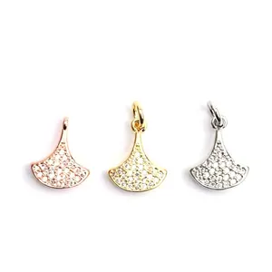 Special offer sector shape plating cz charms new design pendant fashion jewelry pendants