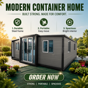 <span class=keywords><strong>Casa</strong></span> Container Espandibile Prefabbricata 40ft 4 Camere da Letto 2 Bagni Pannelli Sandwich Finestre Ampie Soggiorno Spedizione Globale - Product Image 1
