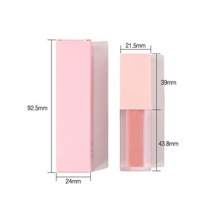 Contenants carrés en plastique pour gloss à lèvres, tubes vides pour gloss à lèvres, rose gold 5ml 8ml, logo personnalisé, noir doré, cosmétique - Product Image 2