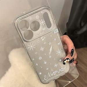 Funda para iPhone 16, con diseño atmosférico de copos de nieve brillantes, cobertura total, suave y a prueba de golpes. - Product Image 4