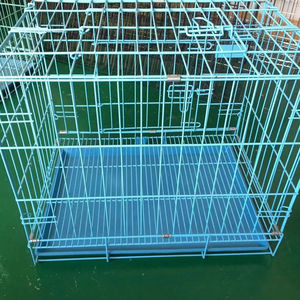 סיטונאי שחור מתכת לחיות מחמד כלב ארגז עמיד חיצוני גדול כלוב כלב מתקפל - Product Image 2