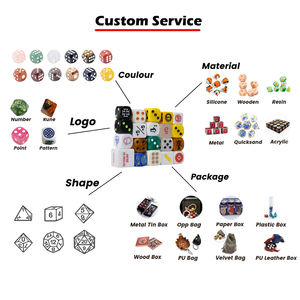 Nouveau Style Impression Personnalisée Logo Coins Arrondis Jeu de Dés Vierges Fabricants de Dés Carrés en Acrylique Dés Personnalisés en Vrac avec Emballage - Product Image 4
