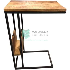C 모양 현대 철 거실을 위한 장식적인 악센트 시골풍 커피용 탁자 옆 테이블