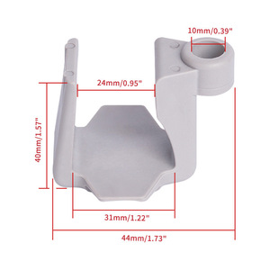 คลิปหนีบกันกระแทกเรือ 44 มม. สีเทา อะไหล่พลาสติกสำหรับอุปกรณ์เรือยอชท์ - Product Image 1