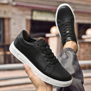 Zapatos de hombre de talla grande, estilo casual deportivo, transpirables, de cuero ultrafino, con costuras blancas, para primavera/verano. - Product Image 4