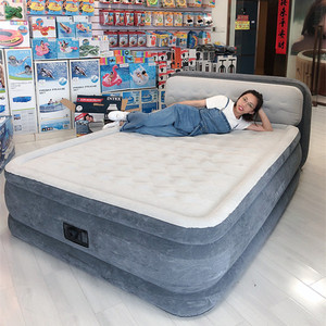 Intex 64448 Ngoài Trời Cắm Trại Sang Trọng Inflatable Một Người Kích Thước Có Thể Gập Lại Giường Đôi Không Khí Nệm Với Được Xây Dựng Trong Máy Bơm - Product Image 5