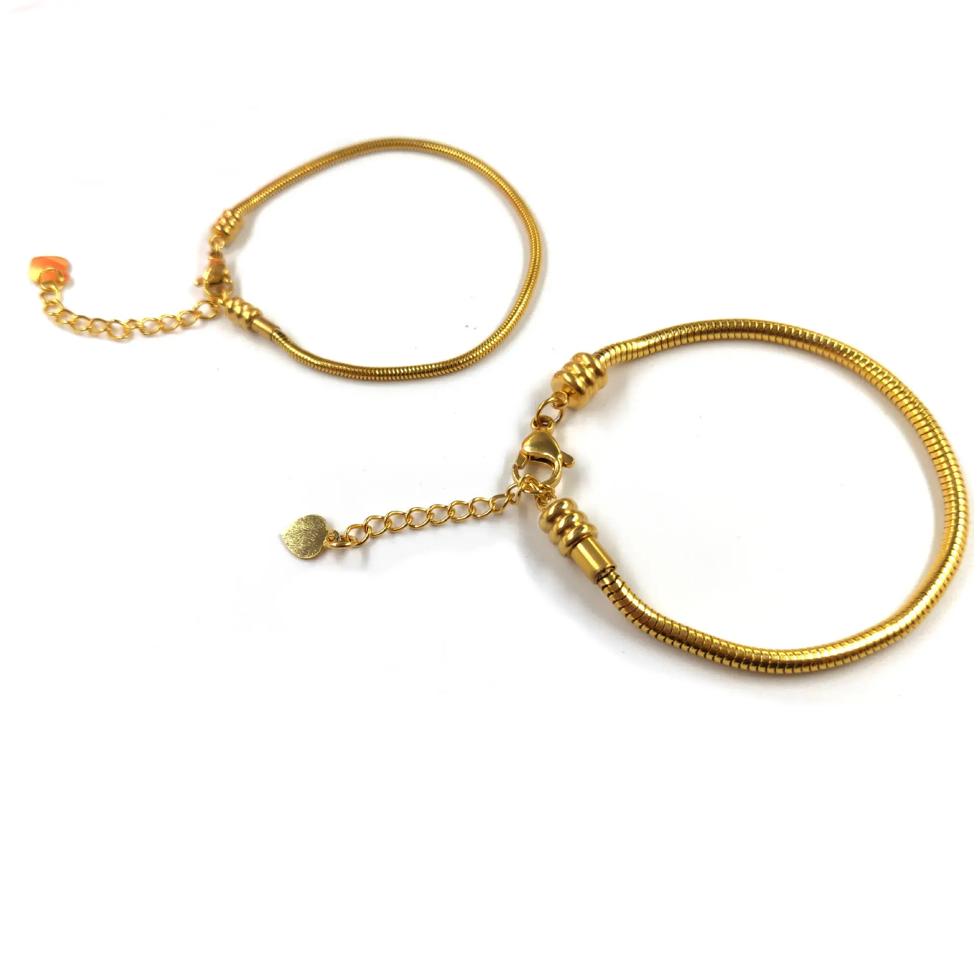 3MM Cadenas De Acero Inoxidable Waterproof Jewelry Rope Snake Chain Stainless Steel Bracelet Gold Diy Bracelet Bulk Charm