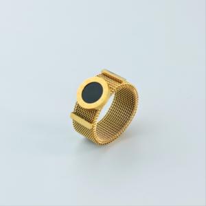 Anillos Clásicos Vefiery Eternity Band de Acero Inoxidable, Chapados en Oro de 18K, con Circonita, Hipoalergénicos, Resistentes al Deslustre, Impermeables, Anillos de Moda - Product Image 3