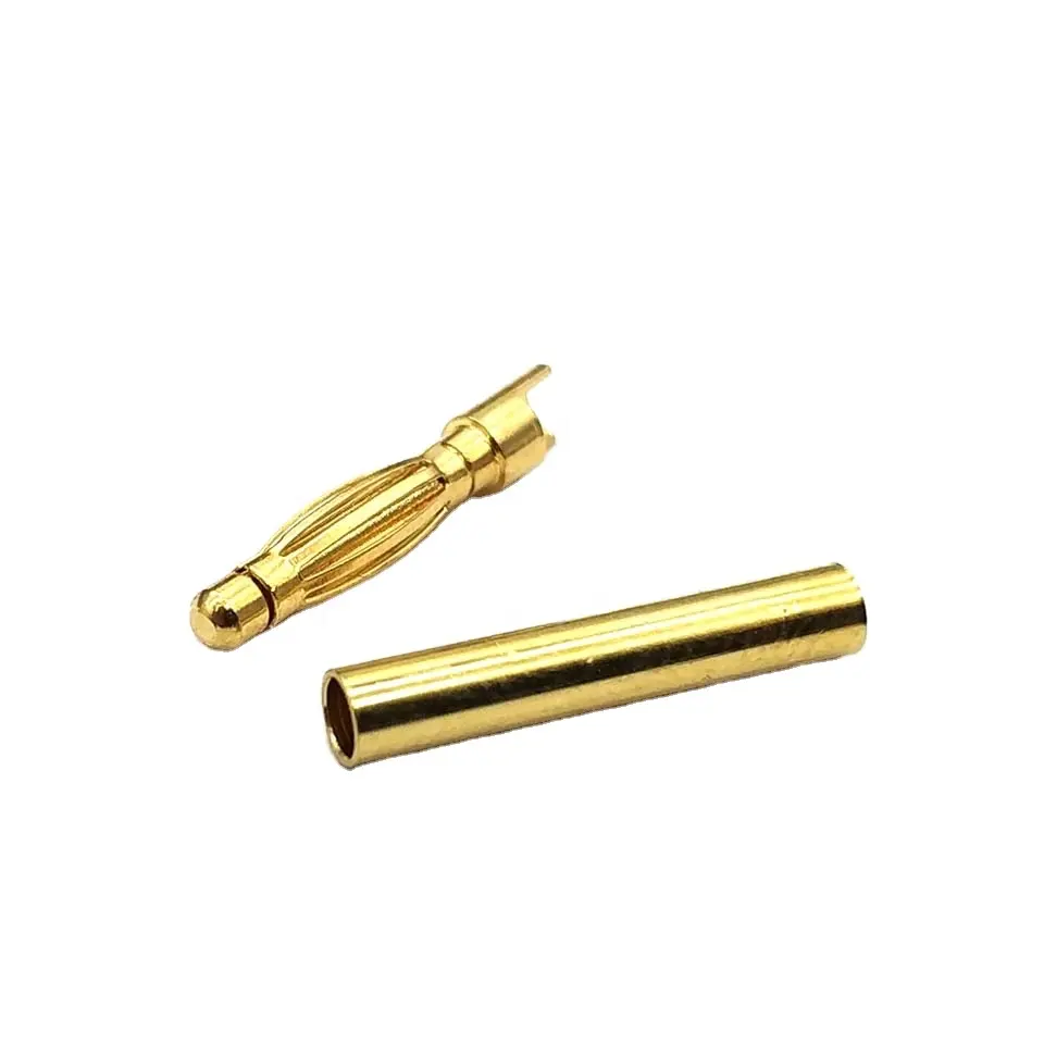 2 mét vàng đồng không chổi than động cơ chuối cắm Bullet nối mạ cho ESC Pin