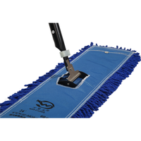 GRS/BSCI Vadrouille plate en coton avec bâton en alliage d'aluminium pour faciliter le nettoyage