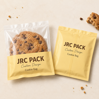 Emballage personnalisé pour biscuits, sachet individuel pour biscuits, emballage en plastique mat thermoscellable avec fenêtre transparente