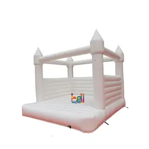 Fast Delivery Commercial 13x13ft 4x4m Kids Adults Luxury Modern Inflatable Castle White Bounce House For Sale