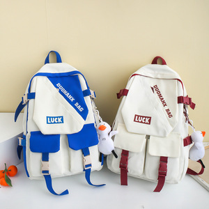 New Hot Selling Students <strong>Multi</strong> Pockets Zippers Nylon LightweightTravel <strong>Bag</strong> Schoolbags - Product Image 4