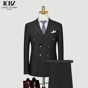 <span class=keywords><strong>Costume</strong></span> de marié de Style britannique hommes <span class=keywords><strong>costume</strong></span> de robe de mariée coupe formelle professionnelle à double boutonnage pour hommes - Product Image 4