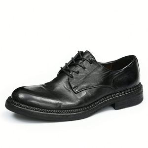 Chaussures en cuir de vachette pleine fleur de haute qualité, fabriquées à la main, luxueuses et élégantes, tendance, pour affaires et occasions formelles - Product Image 2