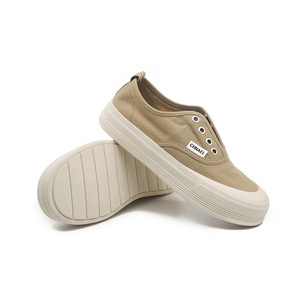 2026 Summer New Arrival Breathable <b>Canvas</b> Sneakers Women Trendy Korean-Style Two-in-One Slip-On Chunky-Soled Fisherman Shoes - Product Image 4