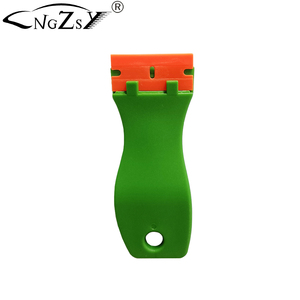 El raspador de cuchillas de afeitar de plástico incluye 2 uds., herramienta raspadora, 100 Uds., cuchillas para removedor de juntas, etiquetas, calcomanías y removedor de adhesivos E17 - Product Image 2
