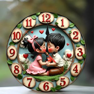 <b>Round</b> Wooden Wall Clock 25x25Cm Modern Minimalist Quartz Movement Home Indoor Decor Clock - Product Image 1