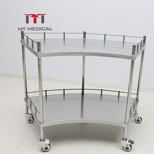 एमटी चिकित्सा माध्यम से बड़े स्टेनलेस स्टील के पंखे के आकार के उपकरण दंत ट्रॉली पंखे के आकार की टेबल अस्पताल सर्जिकल उपकरण ट्रॉली - Product Image 5