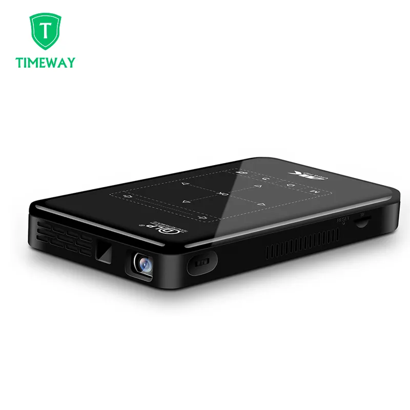 Home theater portable mini multimedia1000 lumens micro wifi projector Android 6.0 dvd pico projector with 6000 mah battery