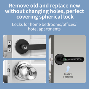 Kerui tuya thông minh vân tay khóa cửa nhà an ninh điện thông minh khóa cửa với dấu vân tay/mật khẩu/chìa khóa/Thẻ mở khóa - Product Image 4