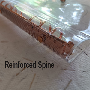 แผ่นพีวีซีใสหนา A5 A7 A6แผ่นแผนปกแบบใสสีโรสโกลด์เครื่องผูกซองเงินสดแบบสั่งทำ - Product Image 3