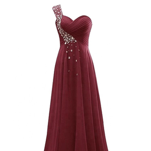 <span class=keywords><strong>Vestidos</strong></span> <span class=keywords><strong>de</strong></span> gasa con azulejos Top corto hecho para mujer 100% poliéster sin mangas un hombro talla grande para mujer - Product Image 1