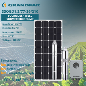 ปั๊มน้ำบาดาลพลังงานแสงอาทิตย์ Grandfar 77M 210W 1.2M3/H ไหลแรงสูง สำหรับการเกษตร รุ่น 3SQGD1.2/77-36/2 - Product Image 1