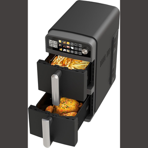 Hot Sale Stainless Steel French Electric 10L Smart Air Fryer Oil-Free Home Cooking Overheat Protection Digital <b>Control</b> Double - Product Image 1