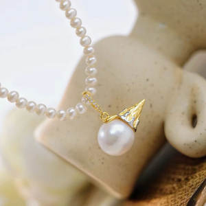 WENCHI S925 Plata DIY Accesorios de Perlas Montura Vacía Colgante de Collar Volcán para Perlas de 10-13mm - Modelo 10416 Hecho en China - Product Image 2