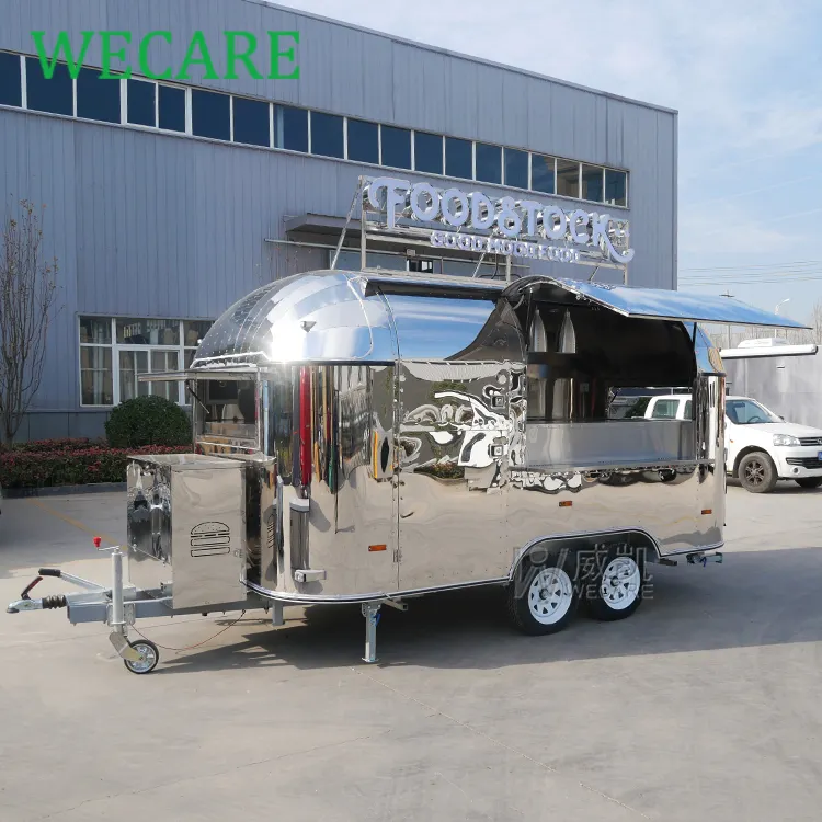 WECARE商用モバイルフード自動販売店バーRemolqueエアストリームフードトラック完全装備のフードトレーラー販売米国