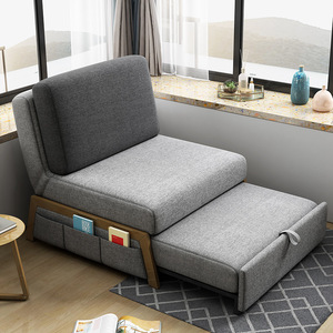 Sofá cama de lujo con luz nórdica multifuncional para familia pequeña, gente perezosa plegable, puede dormir para sala de estar, comedor escolar - Product Image 2
