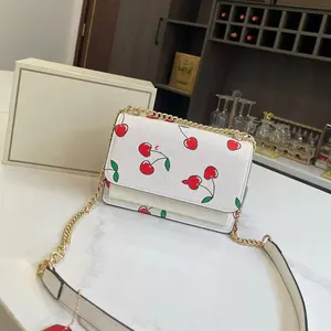 2024 chain Flip cherry women handbag ladies genuine leather shoulder bag designers luxury handbag for women famous brand