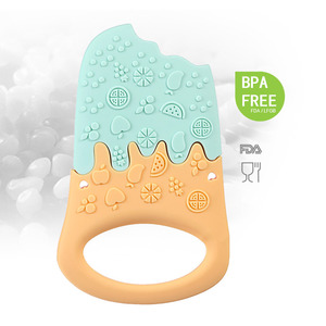 Mordedor de Silicona para Bebés con Forma de Helado, 0-24 Meses, Libre de BPA, Aprobado por la FDA - Product Image 1