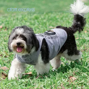 Craft Express Grosir Kustom Sublimasi Kosong Anjing Cetak Poliester Pakaian Anjing Pakaian Hewan Peliharaan Kemeja Kaus Anjing Modis