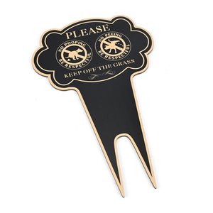 Panneau <span class=keywords><strong>de</strong></span> signalisation <span class=keywords><strong>de</strong></span> <span class=keywords><strong>jardin</strong></span> en métal anti-décoloration, réutilisable, personnalisable et écologique, pour le contrôle des animaux domestiques, idéal pour les parcs et jardins. - Product Image 1
