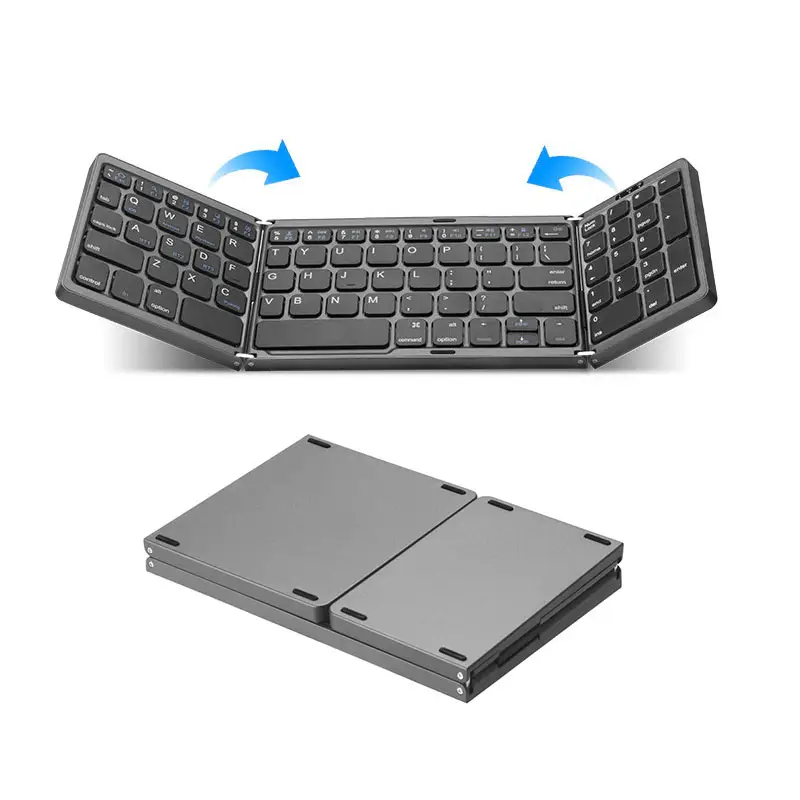 Portable Thin Foldable Tablet Ergonomic Mini Custom Bt Computer Magic Wireless Keyboard For Mac Windows Laptop