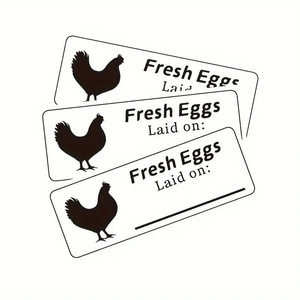 Fresh Eggs Label <b>Stickers</b> Waterproof Paper <b>Kitchen</b> Food Storage Custom Design Minimalist Style Handwriting Date Tags - Product Image 5