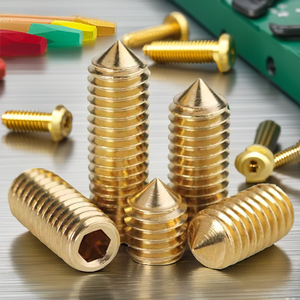 Brass Tip Metric Machine Rice Top Wire <b>Set</b> <b>Screw</b> Hexagonal Headless <b>Screw</b> Kimi <b>Screw</b> M3-M6 - Product Image 2