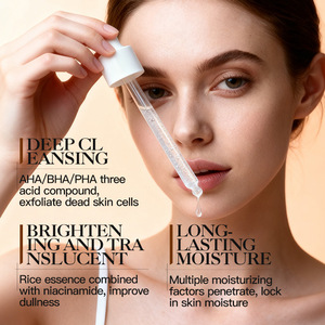 Siero Viso e Ciglia Cross-Border per Illuminare, Esfoliare e Idratare, <span class=keywords><strong>Soluzione</strong></span> <span class=keywords><strong>Acquosa</strong></span> da 80ml per Uomini - Product Image 2